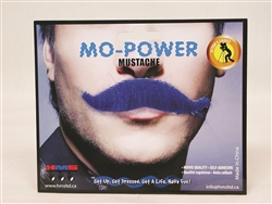 Blue Mo-Power Mustache
