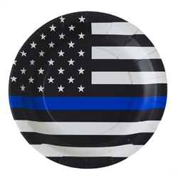 Thin Blue Line Paper Plates