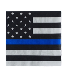 Thin Blue Line Paper Napkins