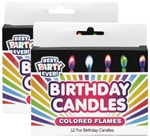 Color Flames Birthday Candles
