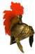 HELMET GOLD WITH FEATHERS - HEAVY DUTY PLASTIC
