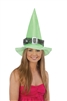 Green Witch Hat w/ Spider Web Band