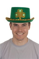 St Patrick's Day Light-Up Top Hat