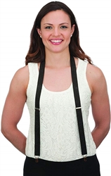 Black Glitter Suspenders