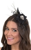 Black Chrysanthemum Skull Headband Fascinator
