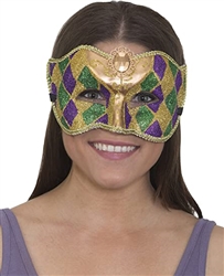 Harlequin Half Mask - Mardi Gras