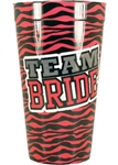 Team Bride Zebra Plastic Cup