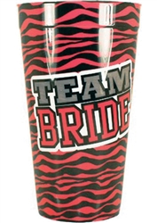 Team Bride Zebra Plastic Cup