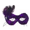 Purple Feather & Gem Mask