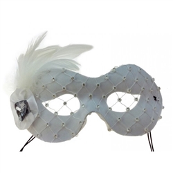 White Feather & Pearl Mask