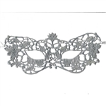 Silver Floral Lace Mask