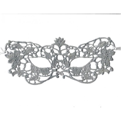 Silver Floral Lace Mask