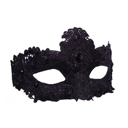 Black Elegant Lace Masquerade Mask