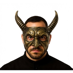 Gold Horned Devil Mask