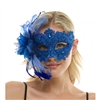 Blue Lace Fascinator Mask
