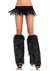 Furry Lurex Black Leg Warmers