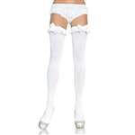 WHITE THIGH HIGHS WITH BOW