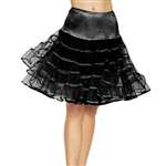 MID LENGTH BLACK PETTICOAT