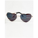 American Flag Heart Shape Sunglasses