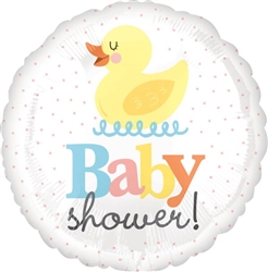 Baby Shower Yellow Ducky 18" Foil Mylar Balloon