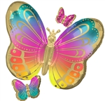 Colorful Butterflies 29" Shaped Foil Balloon