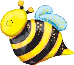 Happy Bee Mylar Balloon