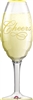 Champagne Glass 38 Inch Mylar Balloon