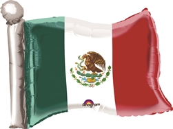 Mexican Flag Shaped Mylar Balloon