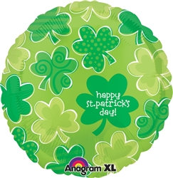 "Happy St Patrick's Day" Clover Balloon