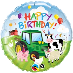 Birthday Barnyard Mylar Balloon