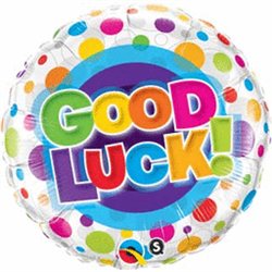 Good Luck Colorful Dots 18 Inch Mylar