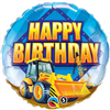 Birthday Construction Zone Mylar Balloon