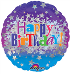 Happy Birthday Bright Star Mylar Balloon