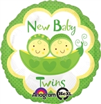 Peas in a Pod Twins Mylar Balloon