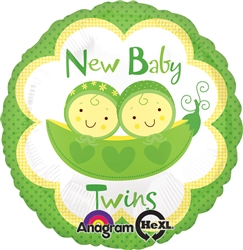 Peas in a Pod Twins Mylar Balloon
