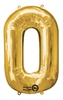 Gold "0" Shaped Mylar Balloon