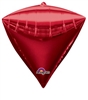 Diamond Red Mylar Balloon