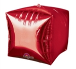 Cube Red Mylar Balloon