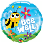 Bee Well Flowers Foil Balloon