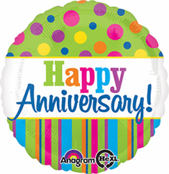 Bright Anniversary Mylar Balloon