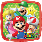 Super Mario Brothers Square 17 Inch Foil Balloon