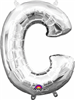 Letter " C " Silver Air Filled