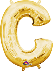 LETTER "C" GOLD AIR FILLED