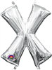 Air Filled Letter (X) Balloon 16in - Silver