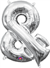 Air Filled Symbol (&) Balloon 16in - Silver