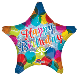 Happy Birthday Sparkle Balloons Mylar Balloon