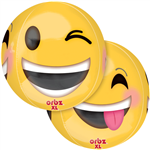 Emoji Winking Smiley Face Orbz Foil Balloon