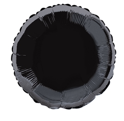 Black Round Mylar Balloon