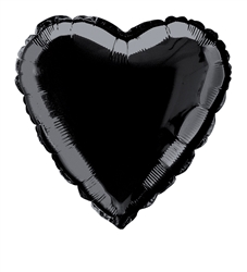 Black Heart Mylar Balloon