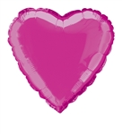 Hot Pink Heart Mylar Balloon